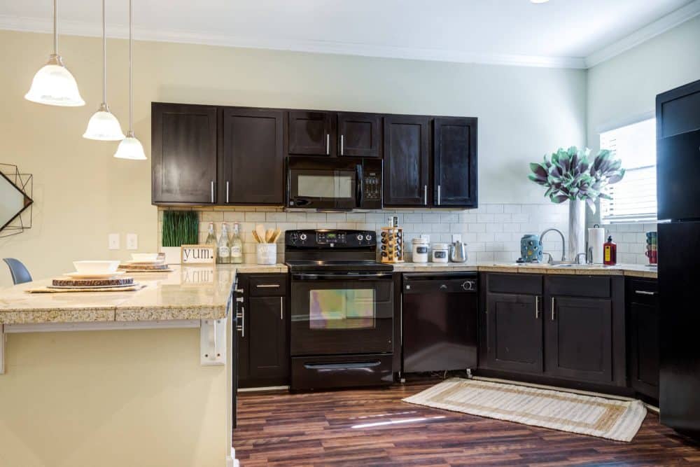 the collective at clemson off campus apartments near clemson university spacious kitchen granite countertops