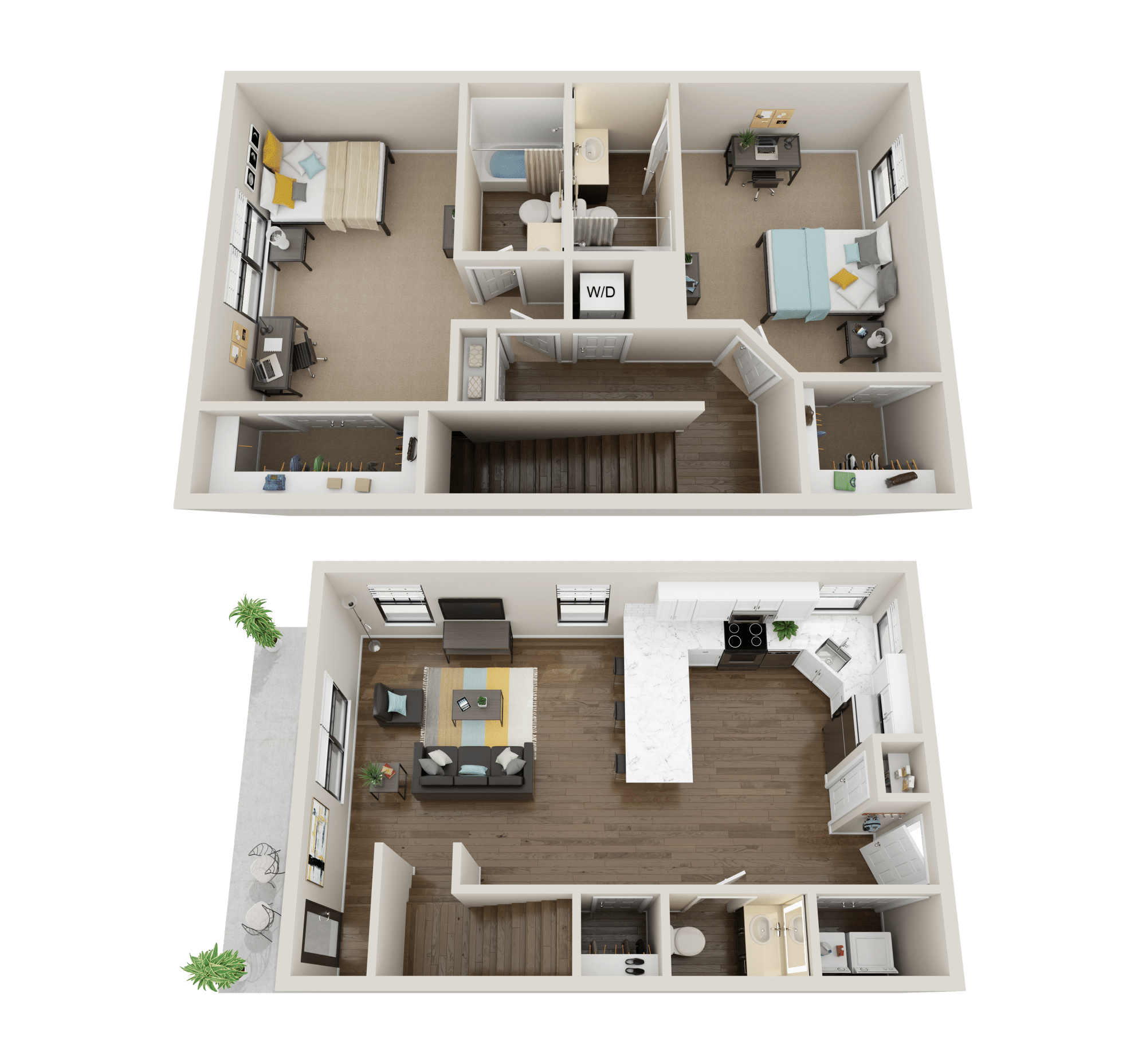 2x2.5 premium floor plan collective at clemson off campus apartments copy