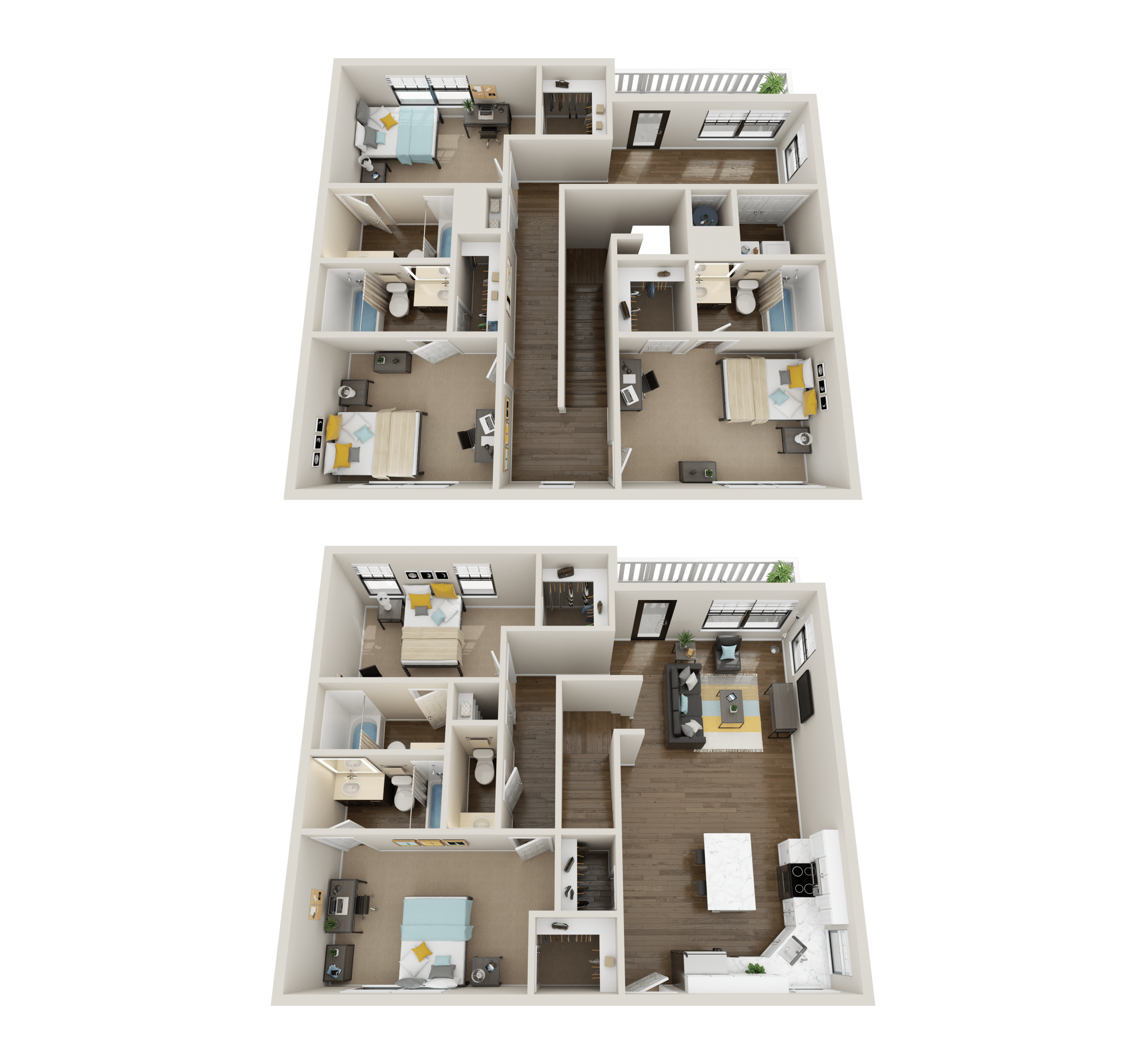 5x5.5 premium floor plan collective at clemson off campus apartments